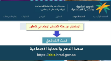 "وزارة الموارد البشرية".. توضح طريقة استعلام اهلية الضمان المطور 1446 لدفعة 35 لشهر نوفمبر