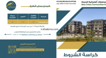 reserve.newcities.gov.eg حجز شقق جنة مصر 2024 تحميل كراسة الشروط PDF لمعرفة أسعار وأماكن الوحدات