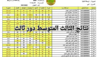 رابط استعلام نتائج الثالث المتوسط دور ثالث في جميع محافظات العراق 2024