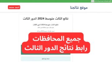 حملها PDF.. نتائج الثالث متوسط 2024 الدور الثالث جميع المحافظات عبر موقع نتائجنا "ملازمنا"