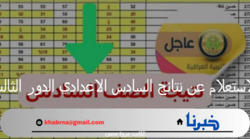 شوف نتيجتك الآن.. رابط الاستعلام عن نتائج السادس الاعدادي الدور الثالث 2024 عبر موقع نتائجنا ونجاح
