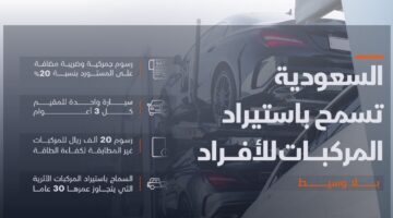 المملكة العربية السعودية توضح تفاصيل السماح باستيراد السيارات السعودية العام الجديد