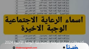 كشوفات اسماء الرعاية الاجتماعية الوجبة الأخيرة 2024 عموم العراق عبر منصة مظلتي