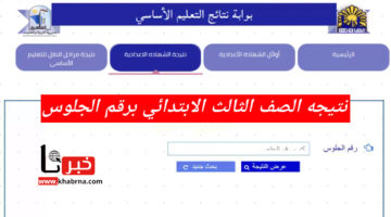 استعلم الآن.. لينك نتيجه الصف الثالث الابتدائي 2025 برقم الجلوس عبر بوابة التعليم gizaedu.net