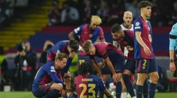 لاعب برشلونة يتعرض لإصابة ويتخلى عن مواجهة إنتر ميلان في دوري الأبطال