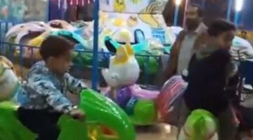 إقبال أهالى البحيرة على الملاهى الشعبية بعد إجازة عيد الفطر.. فيديو