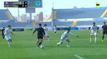 المصرى يتقدم على بتروجت بهدف بابا بادجى فى الشوط الأول بالدوري