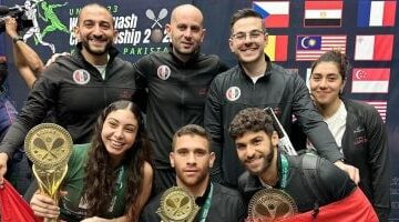 بعثة الاسكواش تعود للقاهرة غدا بعد حصد المراكز الأولى ببطولة العالم تحت 23 سنة