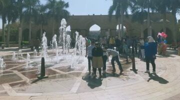 حديقة الأزهر تفتح أبوابها أمام المحتفلين بعيد الفطر.. فيديو وصور