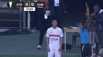 دخول محمود جهاد وخروج دونجا من مباراة الزمالك وستيلينبوش