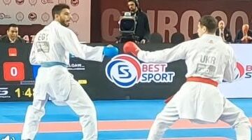 عبد الله هشام يتوج بذهبية الدورى العالمى للكاراتيه