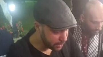 محمد إمام في عزاء زوجة نضال الشافعي: "الزعيم كويس والله العظيم".. فيديو