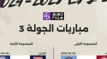 موعد انطلاق مباريات الجولة الثالثة بالدوري مرحلة التتويج وتفادى الهبوط