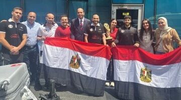 وصول بعثة مصر بعد المشاركة فى بطولة العالم للاسكواش تحت 23 سنة