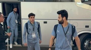 وصول بيراميدز إلى ملعب مباراة الجيش الملكى فى دورى الأبطال