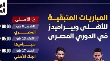 4 جولات "نار يا حبيبي نار" تحسم مصير بطل الدوري Nile بين الأهلي وبيراميدز