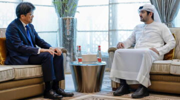 Maktoum bin Mohammed and Mizuho Financial Group President Discuss Strategic Cooperation