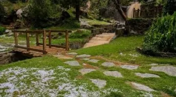 الأمطار الغزيرة والبرد يبشران بموسم سياحي نابض في مرتفعات بني حسن