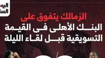 الزمالك يتفوق على الأهلي في القيمة التسويقية قبل المباراة الليلة.. إنفوجراف