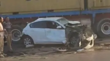 حادث مروع على دائري المنيب: تصادم 7 سيارات واشتعال حريق في سيارة ملاكي!