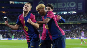 برشلونة يحقق فوزاً مثيراً على بلد الوليد (2-1)