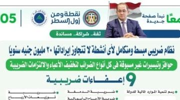 نظام ضريبي مبسط ومتكامل للأنشطة التجارية ذات الإيرادات أقل من 20 مليون جنيه سنويًا